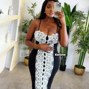 ✨ Robe Glamour Noir & Dentelle ✨